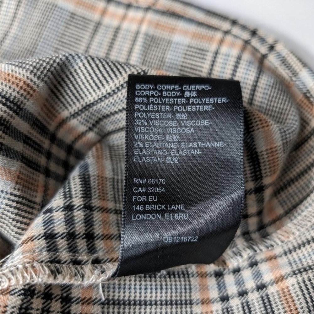 Pre-owned Urban Outfitters Blue Plaid Mini Dress - Picture 4 of 7